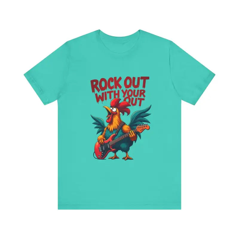 Rooster Graphic T Shirt In Beige Black White And Dark Grey - Ocean State Styles
