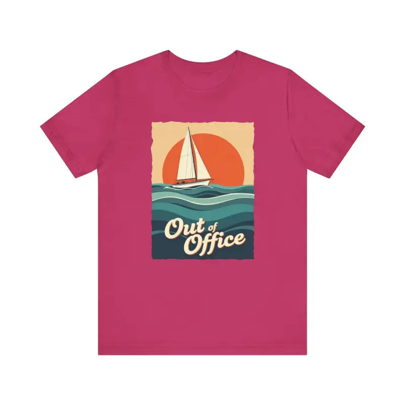 Magenta Sailboat Graphic T-shirt from the Summer Collection for stylish casual wear