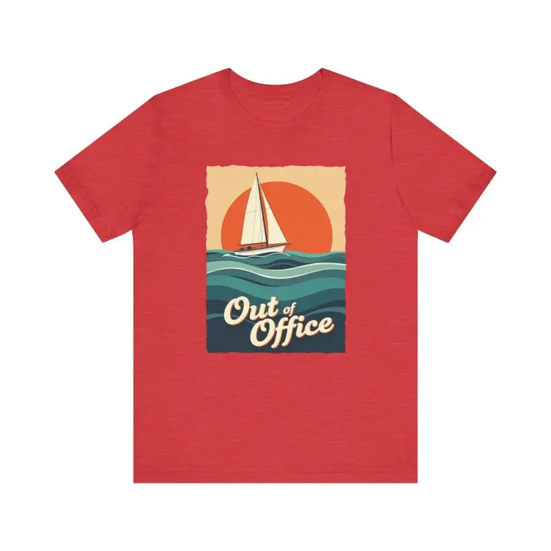 Red Sailboat Graphic T-Shirt from the Summer Collection for stylish casual wear