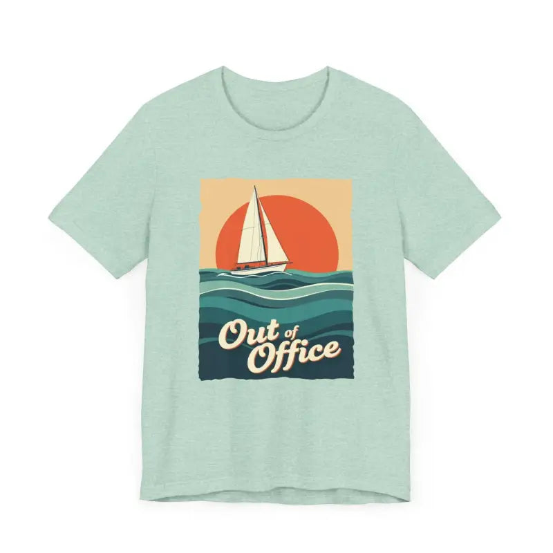 Light blue Sailboat Graphic T Shirt from Summer Collection featuring a stylish sailboat design