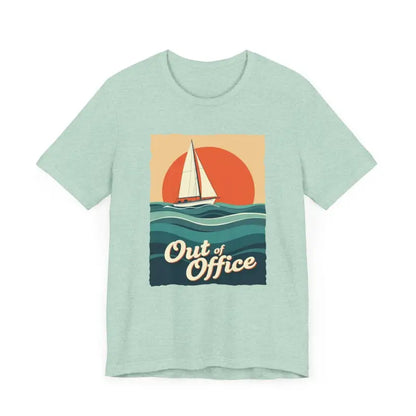 Light blue Sailboat Graphic T Shirt from Summer Collection featuring a stylish sailboat design