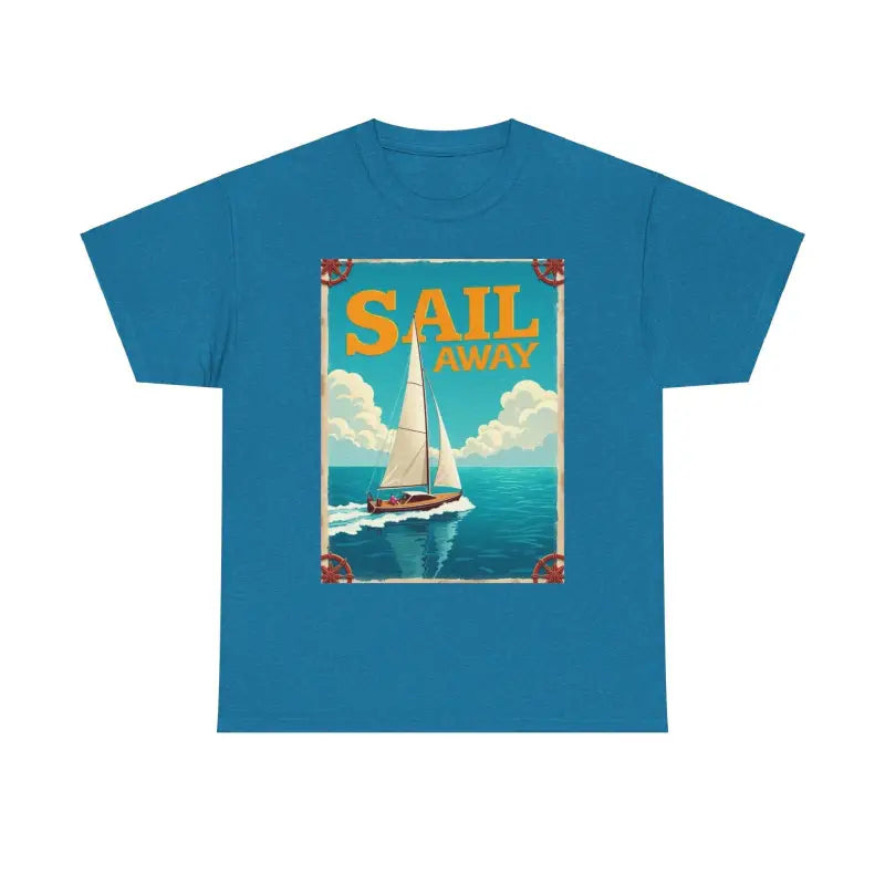 Sailboat Graphic Unisex Heavy Cotton T Shirt for Adventurers - Ocean State Styles