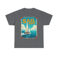 Sailboat Graphic Unisex Heavy Cotton T Shirt for Adventurers - Ocean State Styles