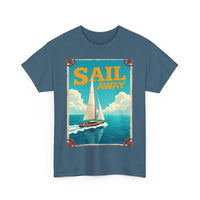 Sailboat Graphic Unisex Heavy Cotton T Shirt for Adventurers - Ocean State Styles