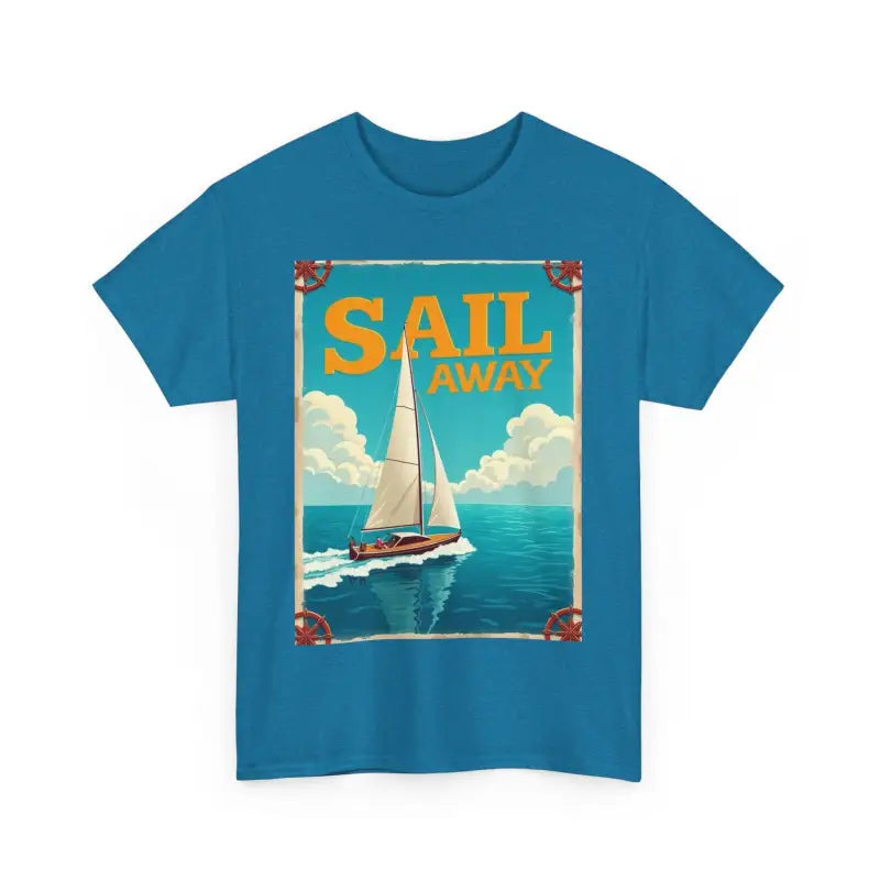 Sailboat Graphic Unisex Heavy Cotton T Shirt for Adventurers - Ocean State Styles