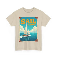 Sailboat Graphic Unisex Heavy Cotton T Shirt for Adventurers - Ocean State Styles