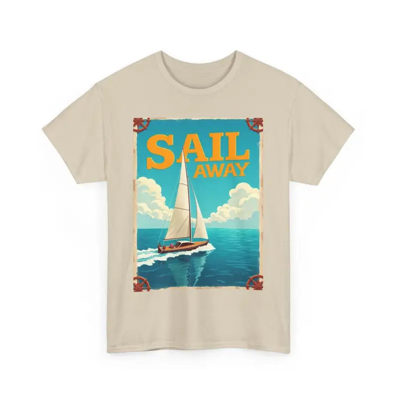 Sailboat Graphic Unisex Heavy Cotton T Shirt for Adventurers - Ocean State Styles