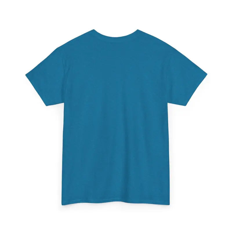 Blue short-sleeved Sailboat Graphic Unisex Heavy Cotton T Shirt displayed on a mannequin