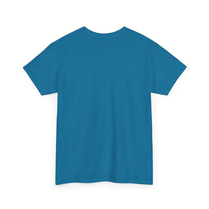 Blue short-sleeved Sailboat Graphic Unisex Heavy Cotton T Shirt displayed on a mannequin