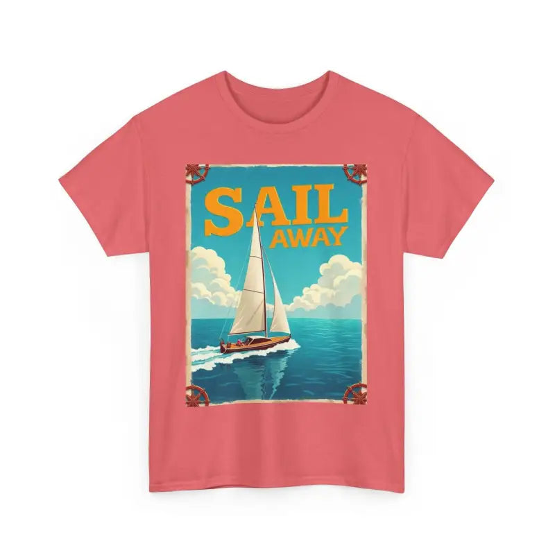 Sailboat Graphic Unisex Heavy Cotton T Shirt for Adventurers - Ocean State Styles