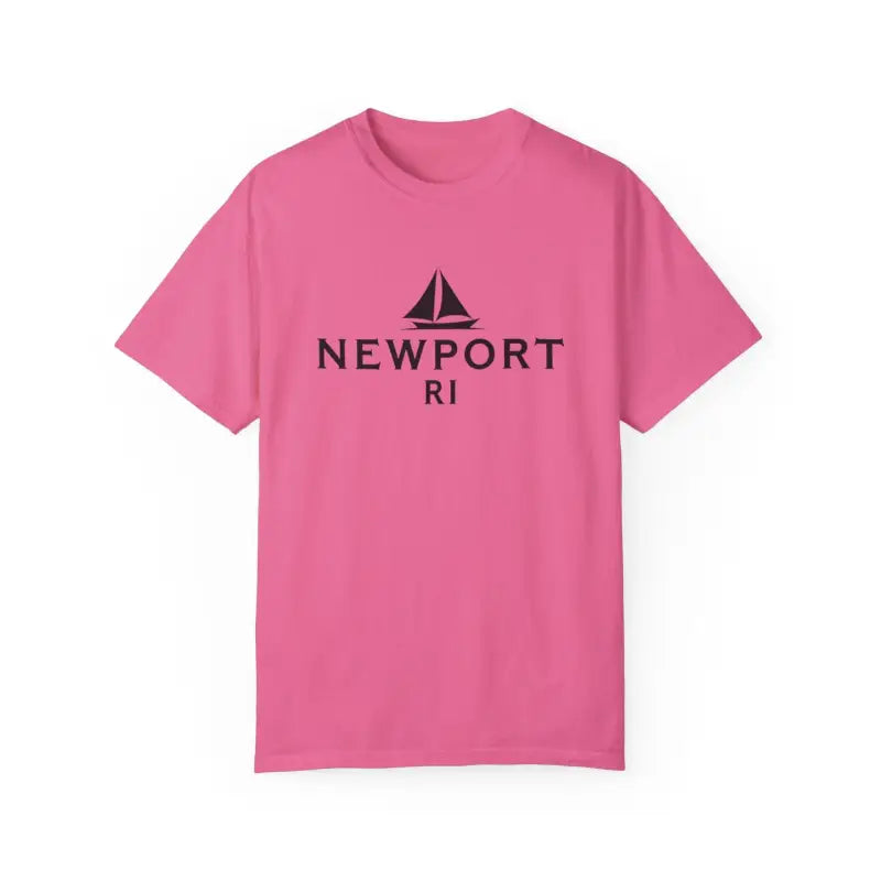 Sailboat T Shirt Simple Newport RI Design for Beach Lovers - Ocean State Styles