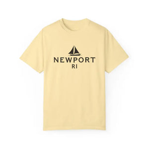 Sailboat T Shirt Simple Newport RI Design for Beach Lovers - Ocean State Styles