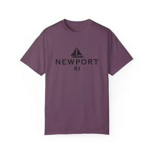 Sailboat T Shirt Simple Newport RI Design for Beach Lovers - Ocean State Styles