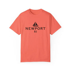Sailboat T Shirt Simple Newport RI Design for Beach Lovers - Ocean State Styles