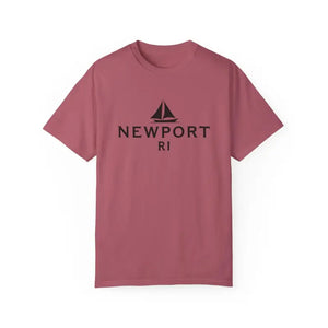 Sailboat T Shirt Simple Newport RI Design for Beach Lovers - Ocean State Styles