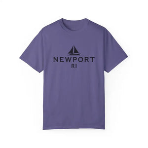 Sailboat T Shirt Simple Newport RI Design for Beach Lovers - Ocean State Styles