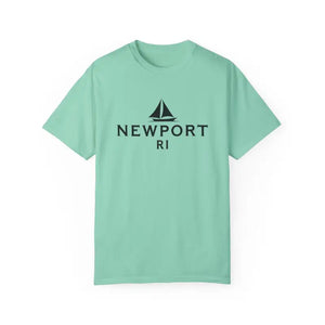 Sailboat T Shirt Simple Newport RI Design for Beach Lovers - Ocean State Styles