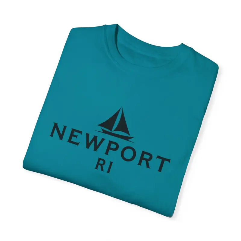 Sailboat T Shirt Simple Newport RI Design for Beach Lovers - Ocean State Styles