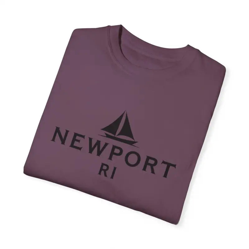 Folded purple t-shirt from Sailboat T Shirt Simple Newport RI Design for Beach Lovers