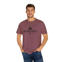 Sailboat T Shirt Simple Newport RI Design for Beach Lovers - Ocean State Styles
