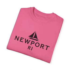 Sailboat T Shirt Simple Newport RI Design for Beach Lovers - Ocean State Styles