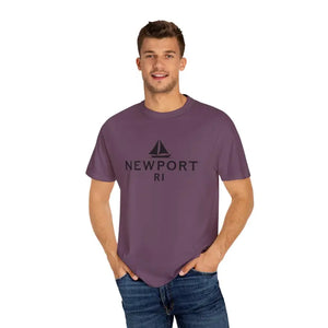 Sailboat T Shirt Simple Newport RI Design for Beach Lovers - Ocean State Styles