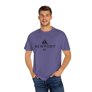 Sailboat T Shirt Simple Newport RI Design for Beach Lovers - Ocean State Styles