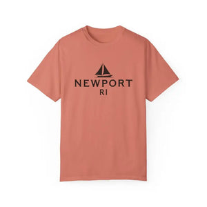 Sailboat T Shirt Simple Newport RI Design for Beach Lovers - Ocean State Styles