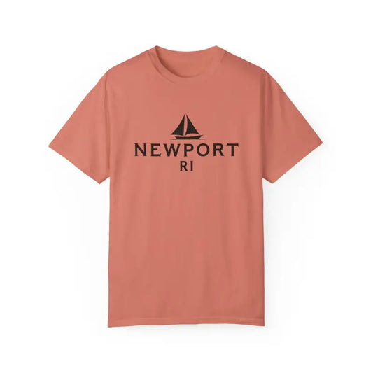 Sailboat T Shirt Simple Newport RI Design for Beach Lovers - Ocean State Styles