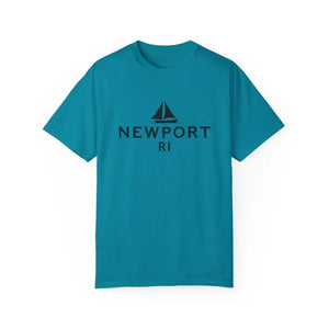 Sailboat T Shirt Simple Newport RI Design for Beach Lovers - Ocean State Styles