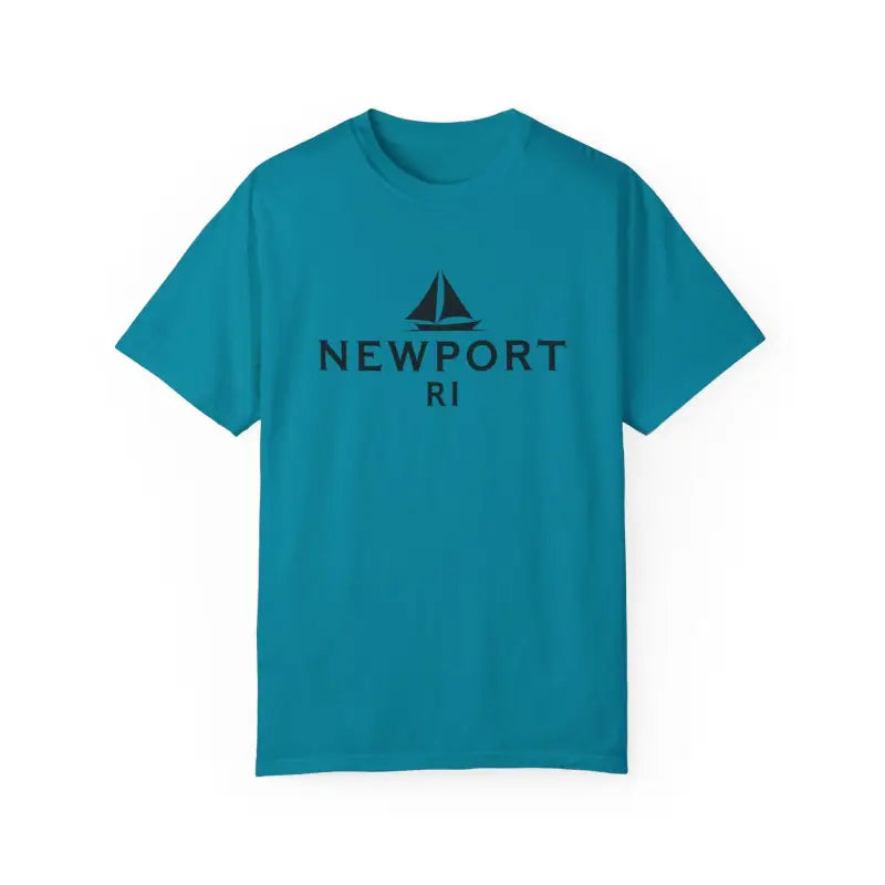 Sailboat T Shirt Simple Newport RI Design for Beach Lovers - Ocean State Styles