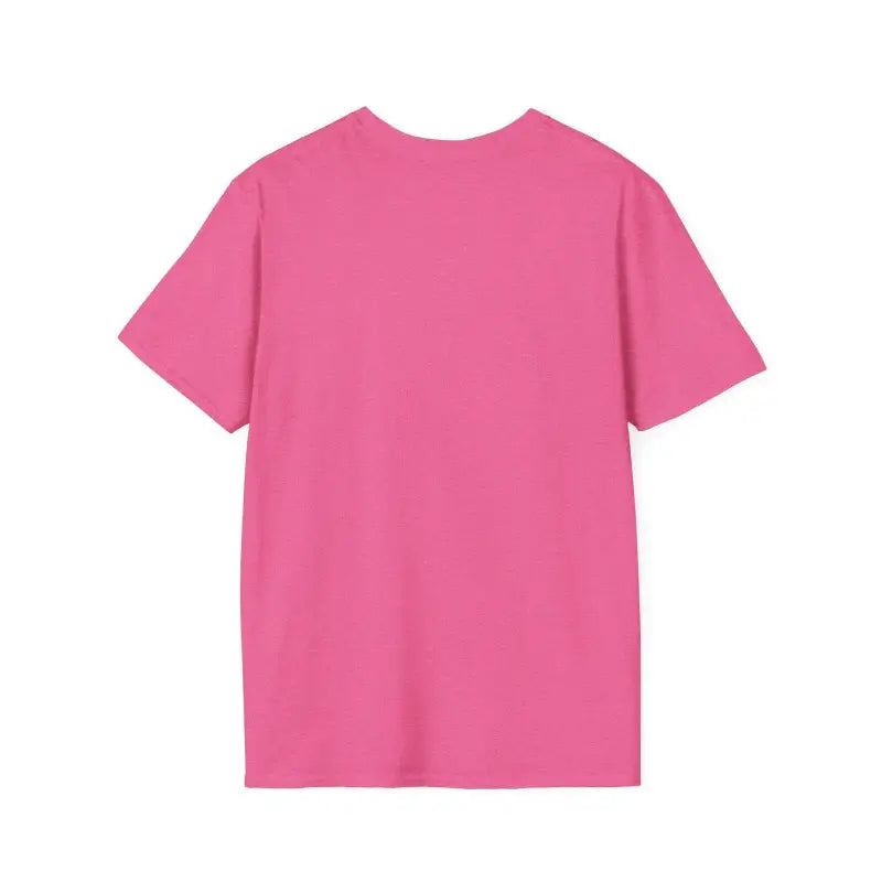 Pink short-sleeved t-shirt featuring a beach scene design, named Salmon T Shirt