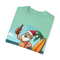 Santa Drinking Beer Surf Tropical Unisex T Shirt Fun Wear - Ocean State Styles