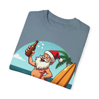 Santa Drinking Beer Surf Tropical Unisex T Shirt Fun Wear - Ocean State Styles