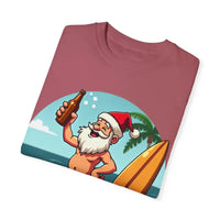 Santa Drinking Beer Surf Tropical Unisex T Shirt Fun Wear - Ocean State Styles