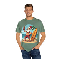Santa Drinking Beer Surf Tropical Unisex T Shirt Fun Wear - Ocean State Styles