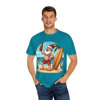Santa Drinking Beer Surf Tropical Unisex T Shirt Fun Wear - Ocean State Styles
