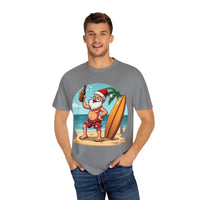 Santa Drinking Beer Surf Tropical Unisex T Shirt Fun Wear - Ocean State Styles