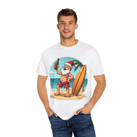 Santa Drinking Beer Surf Tropical Unisex T Shirt Fun Wear - Ocean State Styles