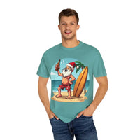 Santa Drinking Beer Surf Tropical Unisex T Shirt Fun Wear - Ocean State Styles