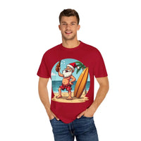 Santa Drinking Beer Surf Tropical Unisex T Shirt Fun Wear - Ocean State Styles