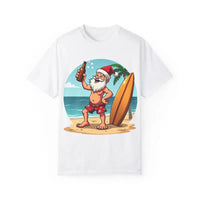 Santa Drinking Beer Surf Tropical Unisex T Shirt Fun Wear - Ocean State Styles