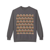 Santa With His Chicks Fleece Crewneck Sweatshirt - Ocean State Styles