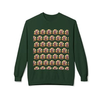 Santa With His Chicks Fleece Crewneck Sweatshirt - Ocean State Styles