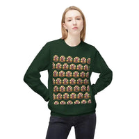 Santa With His Chicks Fleece Crewneck Sweatshirt - Ocean State Styles