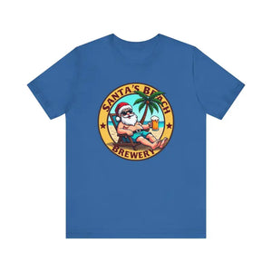 Santa's Beach Brewery T Shirt Festive Comfort Tee for All - Ocean State Styles