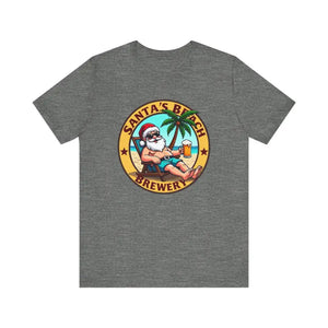 Santa's Beach Brewery T Shirt Festive Comfort Tee for All - Ocean State Styles