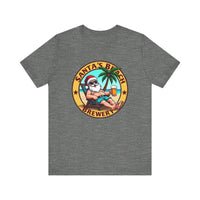 Santa's Beach Brewery T Shirt Festive Comfort Tee for All - Ocean State Styles