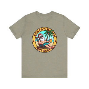 Santa's Beach Brewery T Shirt Festive Comfort Tee for All - Ocean State Styles