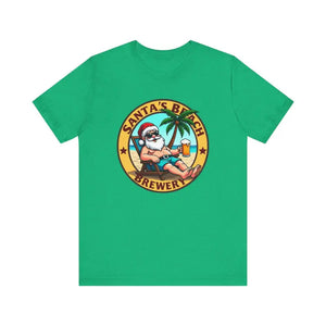Santa's Beach Brewery T Shirt Festive Comfort Tee for All - Ocean State Styles
